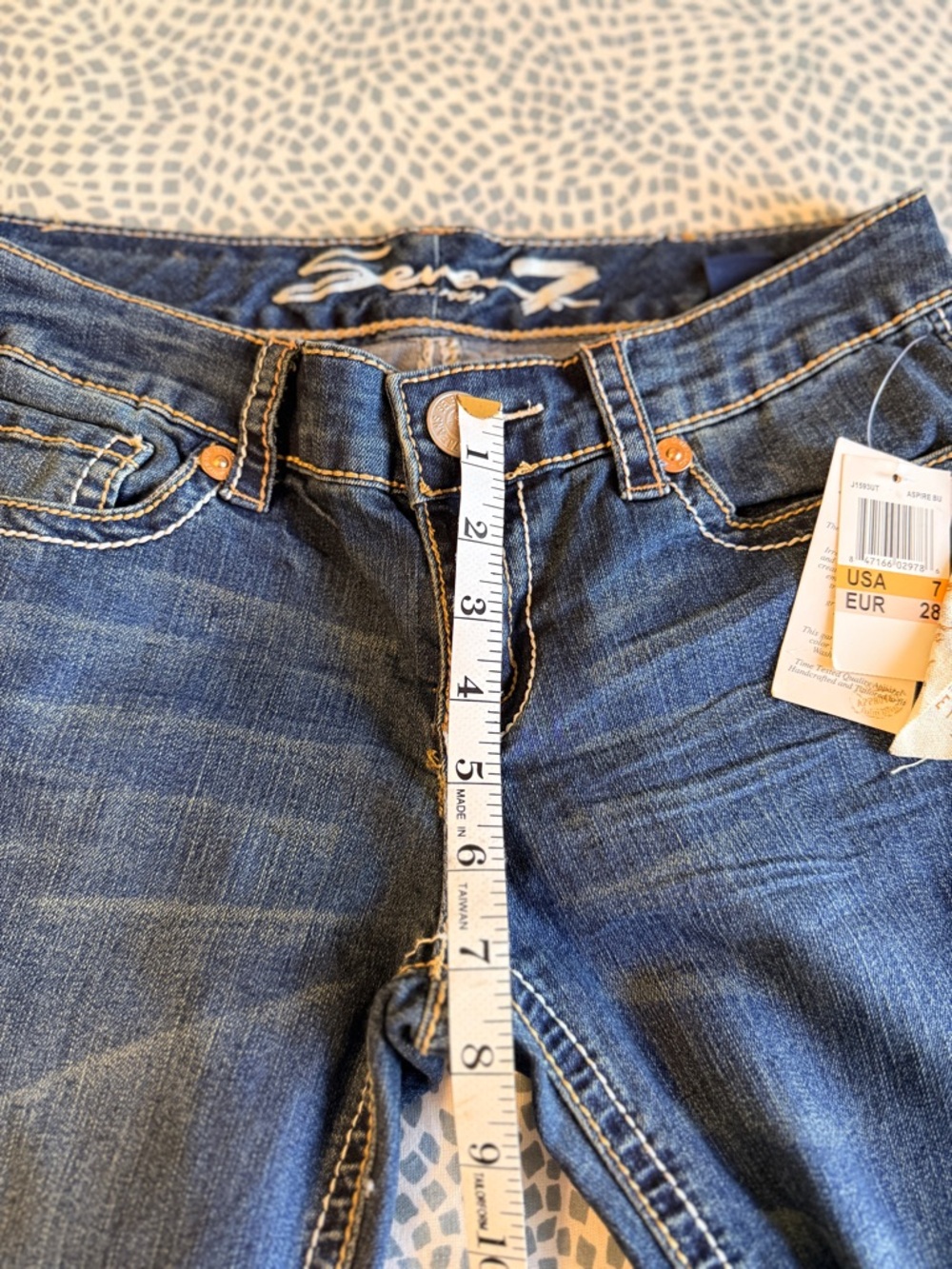 Seven7 | Low Rise Dark Wash Straight Leg Jeans - Picture 7 of 10
